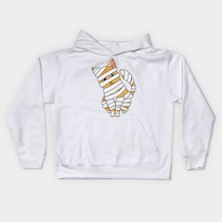 Cat Mummy (fluffy orange cat) Kids Hoodie